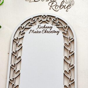 065 Baza do makram PODZIĘKOWANIE DO CHRZESTNEJ z HDF OK.20,5X15CM