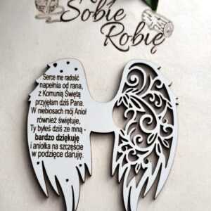 054A Skrzydełka do makram ok.12x13cm PODZIĘKOWANIE  OD DZIEWCZYNKI DO MĘŻCZYNY