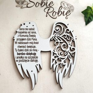 055 Skrzydełka do makram ok.12x13cm  PODZIĘKOWANIE OD CHŁOPCA DO MĘŻCZYZNY