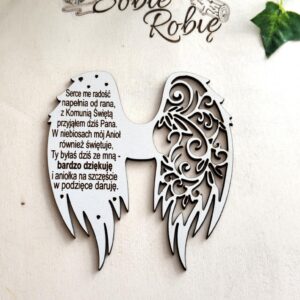 055A Skrzydełka do makram ok.12x13cm  PODZIĘKOWANIE OD CHŁOPCA DO KOBIETY