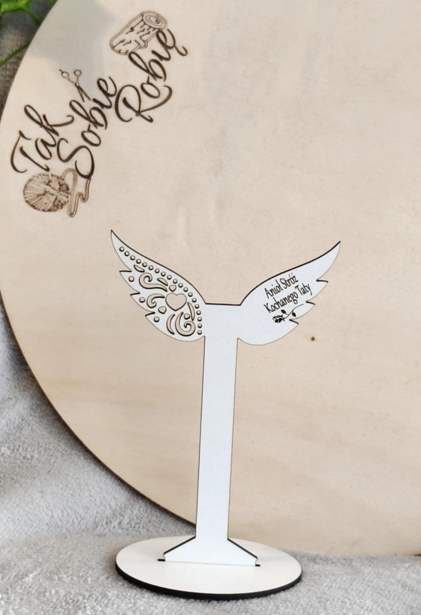 061 Stojące skrzydełka do makram DLA TATY z HDF OK.10X15CM