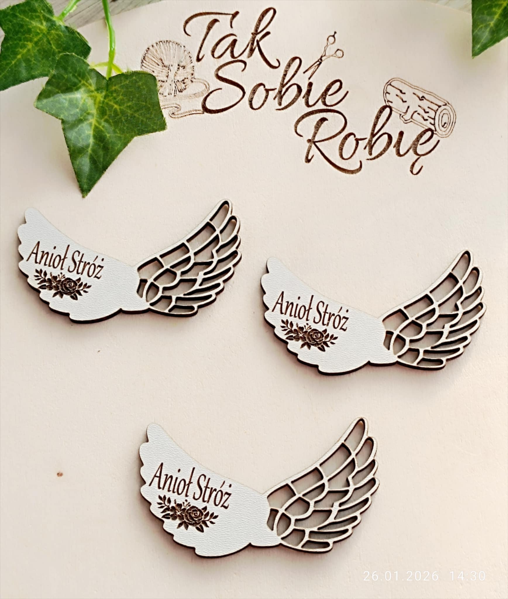 031 Skrzydełka do makram ok.8x4,5cm