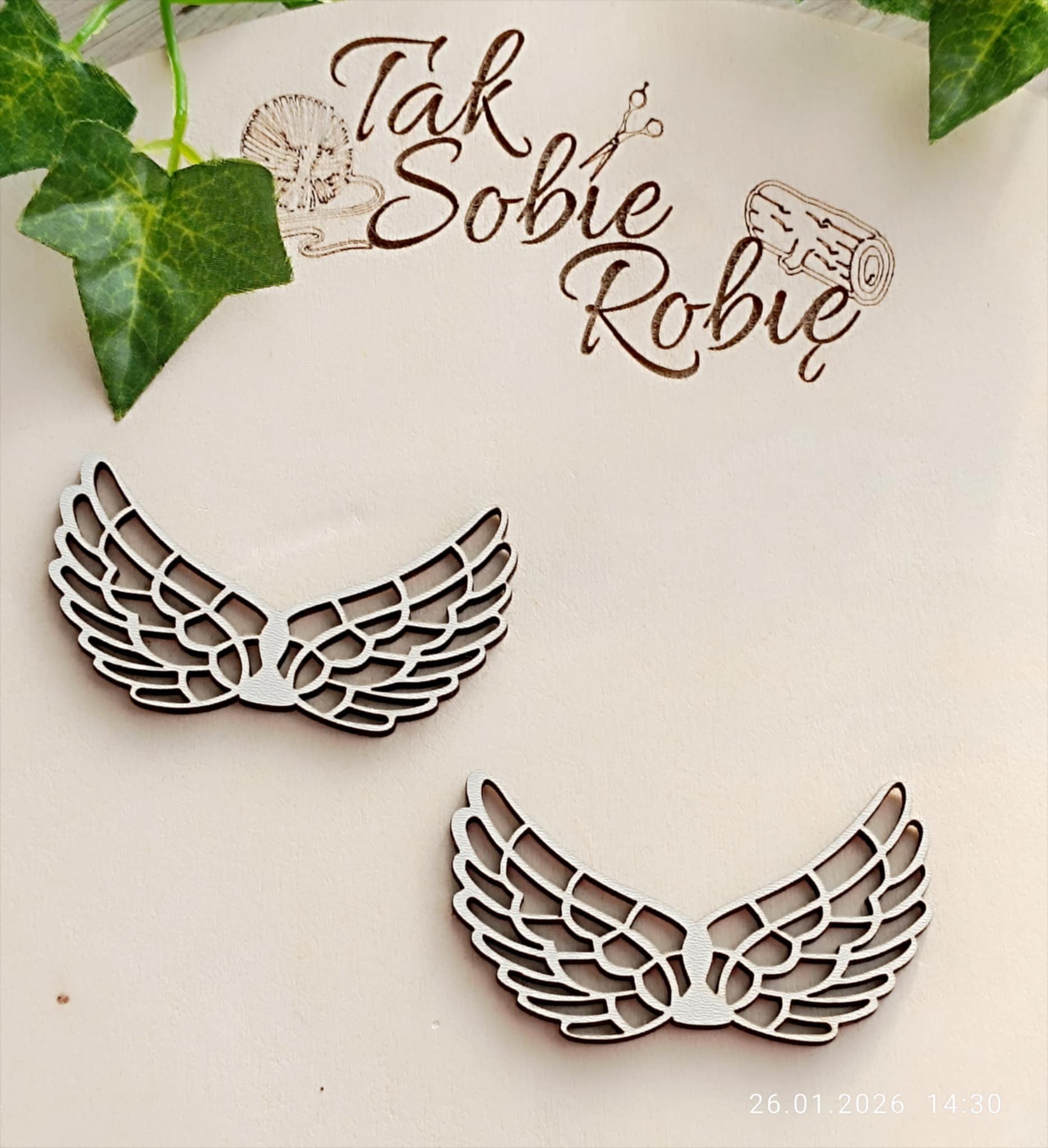 032 Skrzydełka do makram ok.8x4,5cm