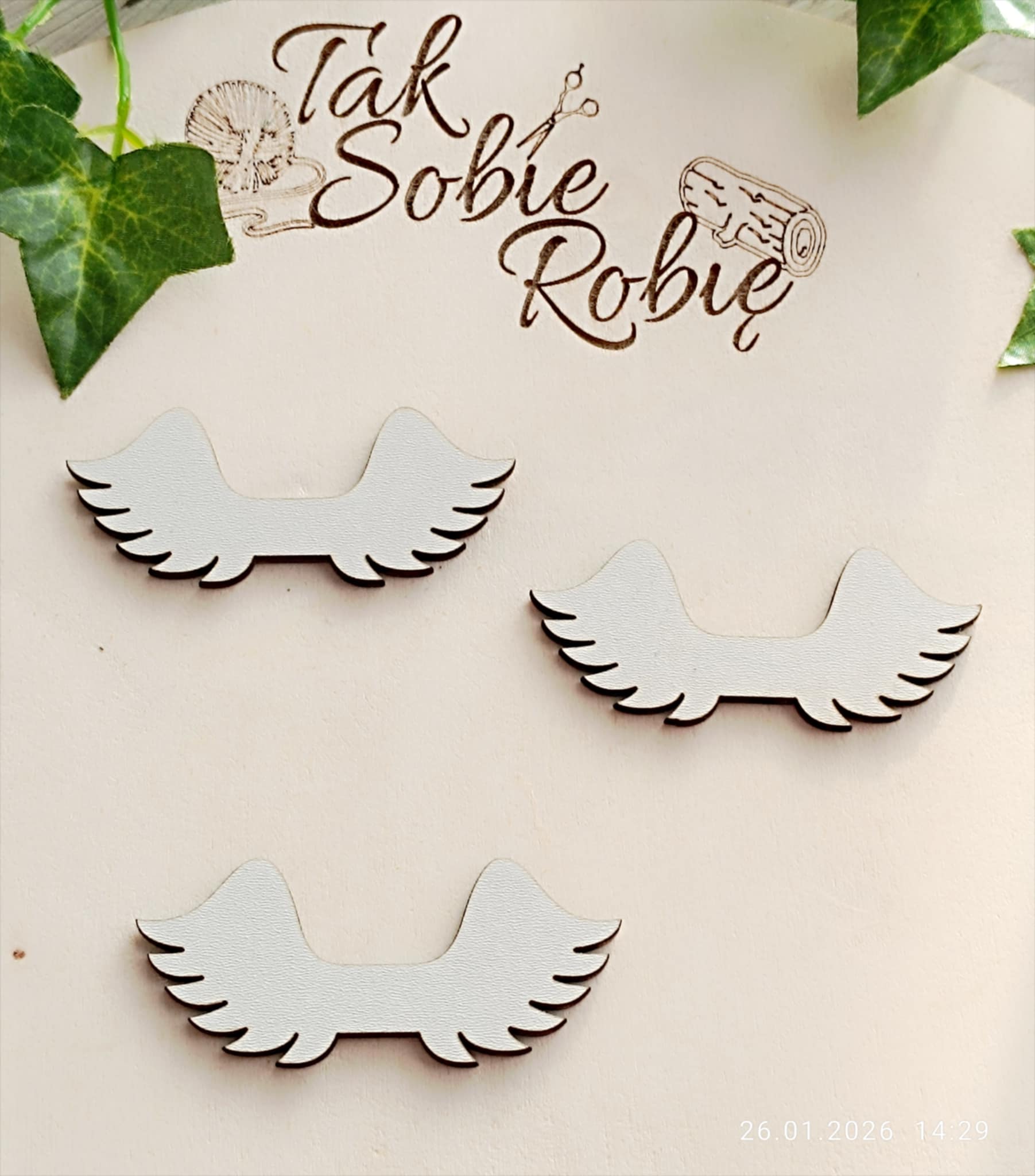 037 Skrzydełka do makram ok.8x3cm