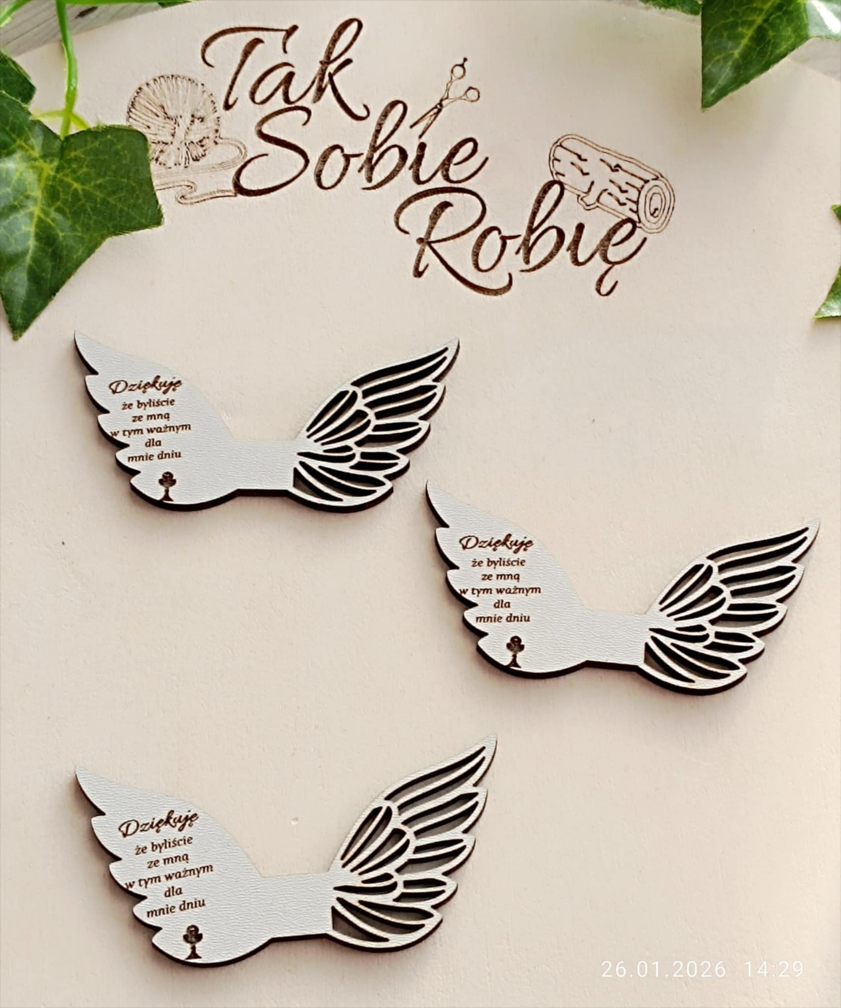 044 Skrzydełka do makram ok.8x4cm