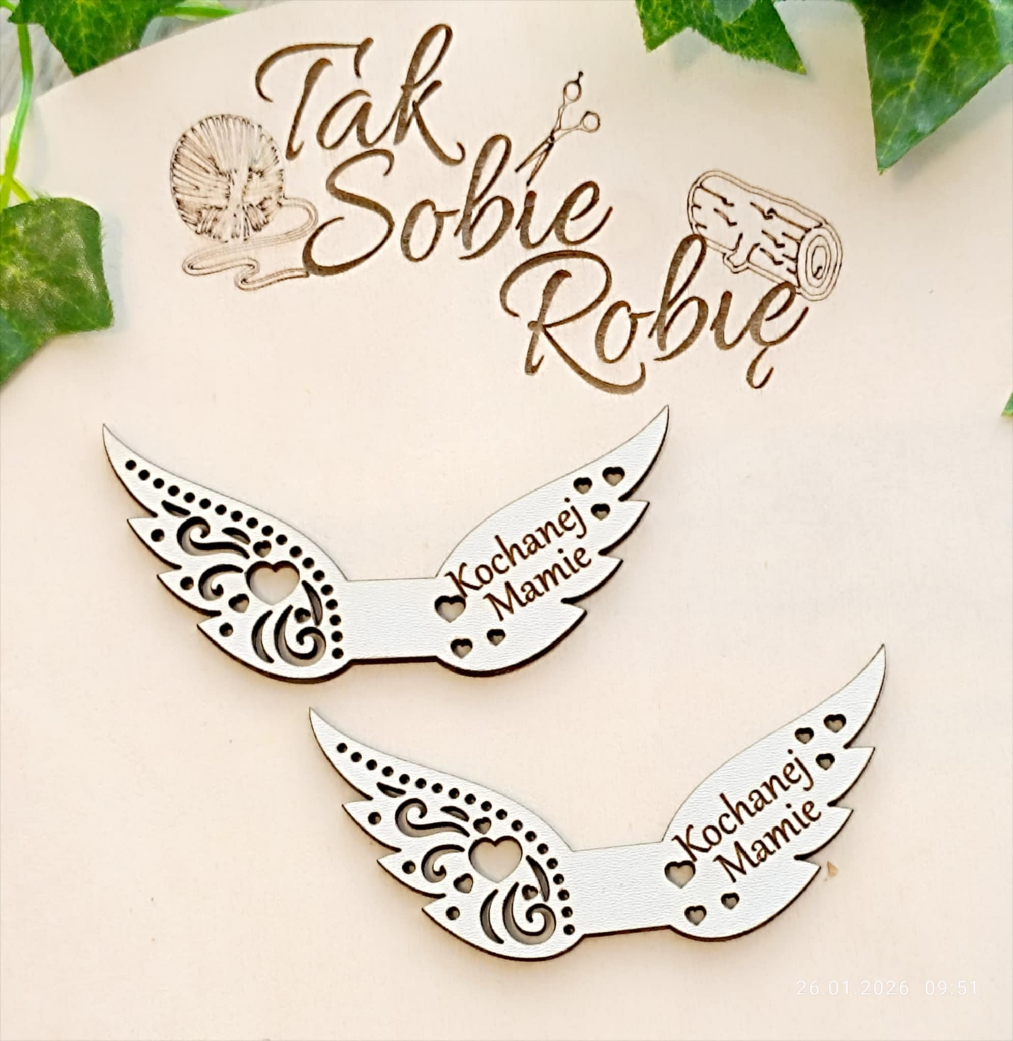 014 Skrzydełka do makram ok.8x3,8cm