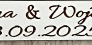 142 TABLICZKA DO MAKRAMY PERSONALIZOWANY NAPIS ŚLUB z HDF OK.12x2