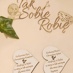 139 SERCA PERSONALIZOWANE DO MAKRAMY PODZIEKOWANIE DLA CHRZESTNYCH  z HDF OK.4,5x5CM