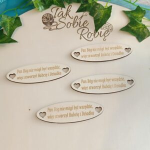 084 TABLICZKA DO MAKRAMY dla dziadków  OK.10X3 cm