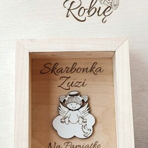 SKARBONKA NA CHRZEST ŚWIĘTY NAPIS I IMIĘ