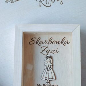 SKARBONKA KOMUNIJNA DOWOLNY NAPIS I IMIĘ