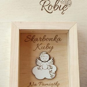 SKARBONKA NA CHRZEST ŚWIĘTY NAPIS I IMIĘ