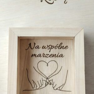 SKARBONKA ŚLUBNA DOWOLNY NAPIS I IMIĘ